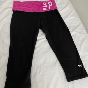 Pink Quarter Length Leggings